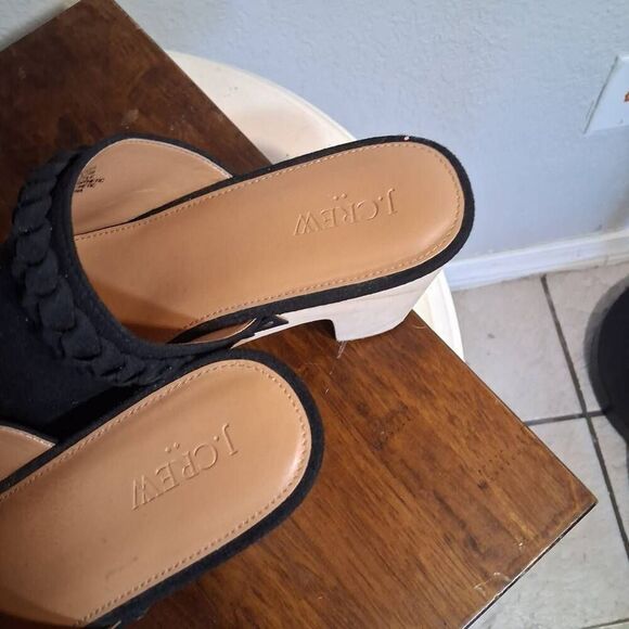 J. Crew "Suede" Black and Tan Mules Size 9.5 - Picture 4 of 8